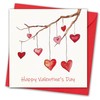 Valentines Card. Hearts Design. Eco-friendly. 148mm Square. Valentine's Card with