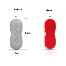 8PCS Toilet Seat BumpersToilet Lid Seat Buffer Spacers with Strong Adhesive Universal Toilet Seat Buffer Toilet Lid Rubber Bumpers Each One with 2 Thickness TPE Pads(2 Heights) Used for Home Hotel