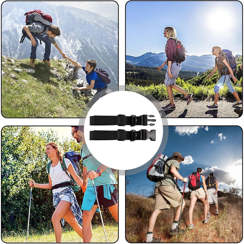 WQEDVN 2 Pair Backpack Straps, Adjustable Backpack Chest Strap, Chest