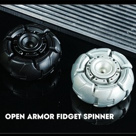 WaJexy Fidget Spinners for Adults, Open Armor Mecha Design Metal Fidget Spinner, EDC Fidget Toys Desk Toy for Stress Relief & Anxiety (Silver)