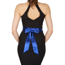 BlackButterfly Bridal Wedding Bridesmaid Satin Sash Belt (Royal Blue, 5 CM X 250 CM)