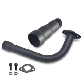 212cc exhaust with 3 Stage exhaust tip For Predator 212cc 196cc 6.5HP for Honda GX160 GX200 for Coleman CT200U BT200X CT200u-ex Mini Bike Go Kart part Black