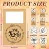 Whaline 100Pcs Thanksgiving Turkey Cutlery Paper Holders Rustic Kraft Utensil
