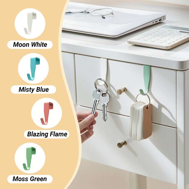 12 door hooks, carbon steel back hanging hooks, suitable for