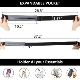 Slim Running Belt for Men Women,Runners Fanny Pack Waist Phone Holder for women, Pouch Waist Bag for Workout Jogging