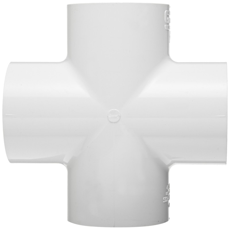 Spears 420 Series PVC Pipe Fitting, Cross, Schedule 40, 3/4"
