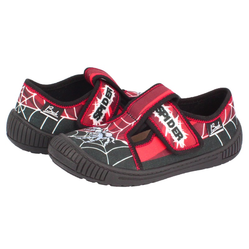 Beck Boys Spider Slippers, black