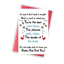 MOROLURU Funny Dog Dad Fathers Day Card Gifts from Son Daughter, Cute Dog Dad Gifts for Men, Happy Father's Day Card for Him