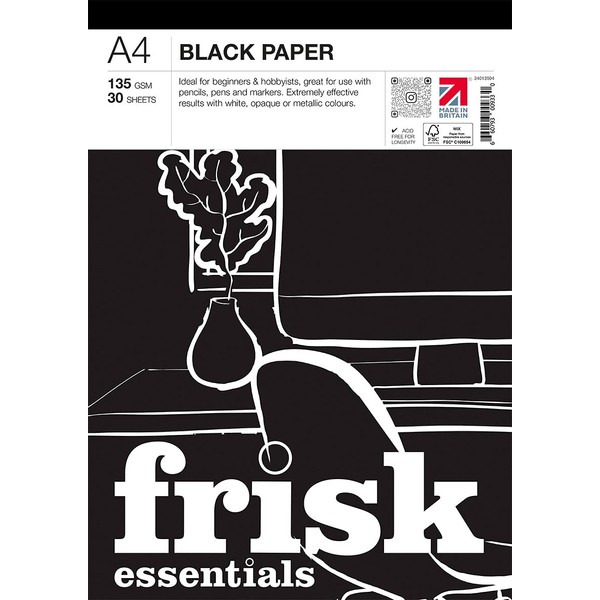Frisk Essentials Black Paper Pad A4
