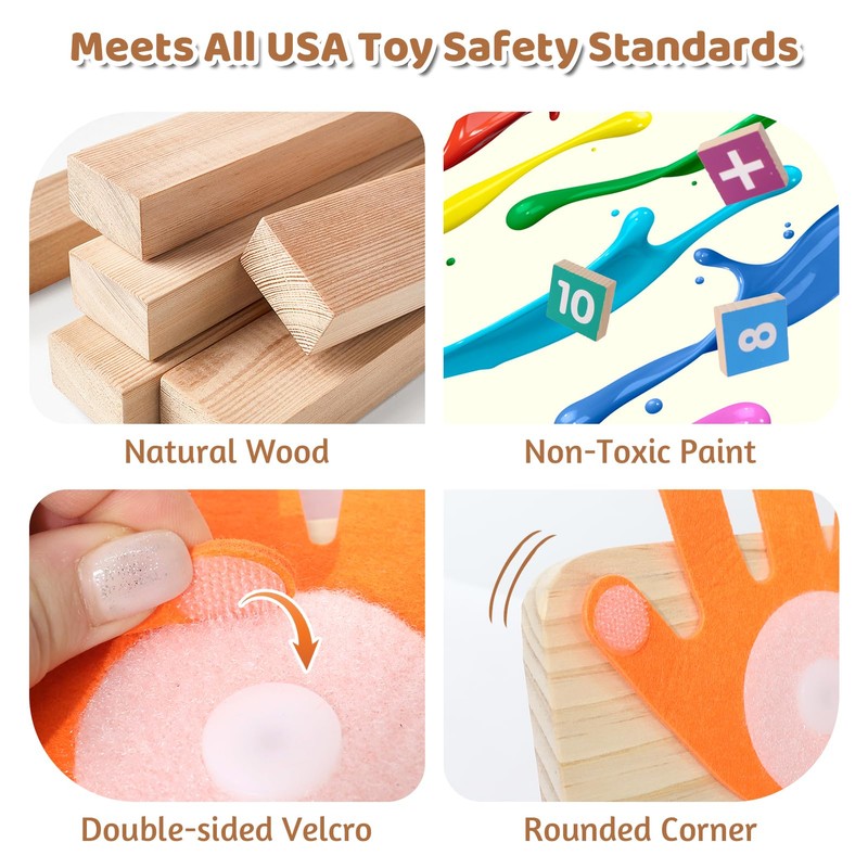 XIAPIA Montessori Toy from 1, Educational Toy, Mathematical Manipulations, Number