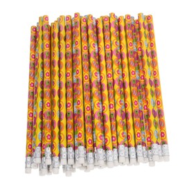 Operitacx Easter Celebration Pencils: 50pcs Wooden Stationery with Eraser Math Pencils for Kids School Supplies Holiday Decorations