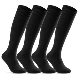 sockenkauf24 22350 Men's Thermal Knee Socks Inner Terry Towelling 4 Pairs - 39-42