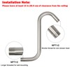 NearMoon S Shaped Shower Head Riser Arm, Shower Extender Arm