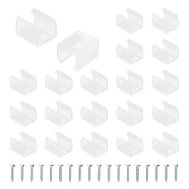 MECCANIXITY LED Neon Mounting Clips Holder, Mounting Bracket Support Fixing Clamps for 8mm-10mm Width LED Neon Soft Light Strip, with Screws Pack of 60