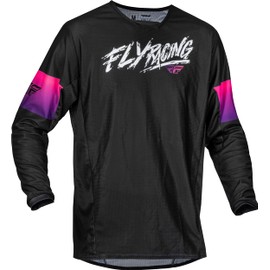 Fly Racing Youth Kinetic Mesh Khaos Jersey Black/Purple/Pink Yl