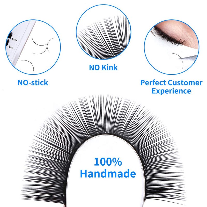 Classic Individual Eyelashes C Curl 0.07mm 14-20mm Individual Eyelash Extensions