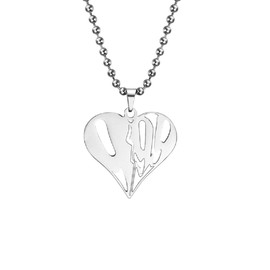 COMTRUDE 999 Necklace Premium Stainless Steel Pendant Perfect Gifts for Young Singer Fans Silver