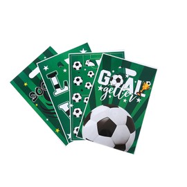 LYK 30PCS Soccer Goodie Bags Football Themed Goody Party Favor Bag with Handle for Snacks Sports Events Birthday Decorations Gift Giving