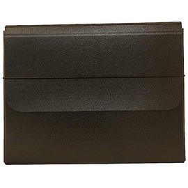JAM Paper Strong Thick Portfolio Carrying Case with Elastic Band Closure - 10 x 1 1/4 x 13 1/4 - Black - Sold Individually