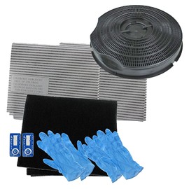 SPARES2GO Type 30 Charcoal Carbon Vent Filter Extractor Kit for Electrolux EFI635 EFI640 Cooker Hood (235 mm x 46 mm)