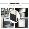 Leliafleury 4Pcs Ceramic Tile Display Bracket Stainless Steel Wall Hooks