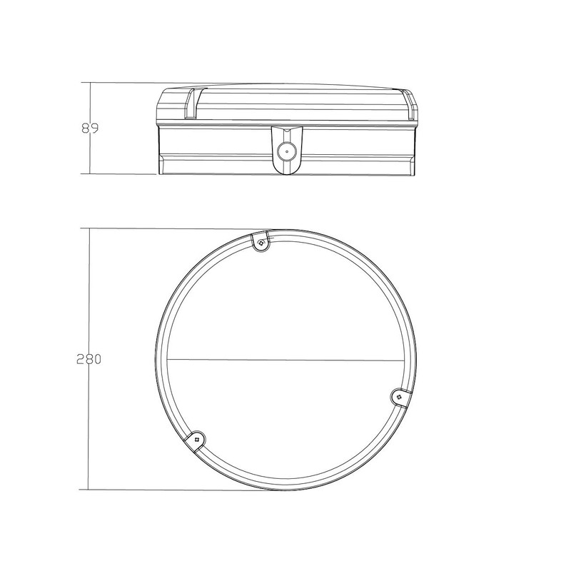 Bright Source Wall & Ceiling Round Utility LED Bulkhead, White,