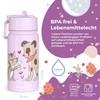 BEARFOOT Children's Stainless Steel Water Bottle with Straw - Thermos