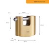 Yale - Y114B/80/118/1 Hochsicherheit 80 mm Messing ShutTEr -Verschluss -