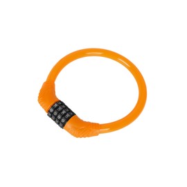Hihaha 43cmx10mm Bike Cable Lock Portable 4 Digit Security Orange Durable Material