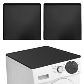 2 Pack Washer and Dryer Covers for the Top, 26''x 24'' Silicone Washer and Dryer Top Protector Mat Non-slip Waterproof Washable Washer Dryer Countertop Cover for Home Kitchen Laundry Room