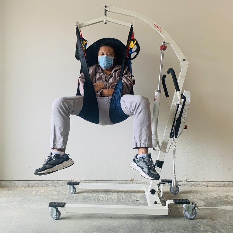 doudouX Patient Lift Sling, Fullbody/univesal Sling with Solid high-Back, Head/Neck/Back/Butt