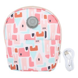 Restokki Baby Bottle Cooler Tote Bags, Cute Pink Insulated Breastmilk Cooler Bag with USB Charging,Travel Baby Bottle Holder Tote Car Bottle Warmer Water Warming Bag