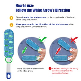 Omasi Lint Brush Pet Hair, Pet Brushes, Pet Fur and Lint Removal, Lint Remover with Self-Cleaning Double-Sided Base Brush, Perfect for Furniture, Carpet