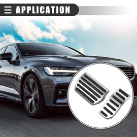 Motoforti Brake Pedal Pad, Gas Accelerator Pedal Cover, for Volvo S60, 2Pcs