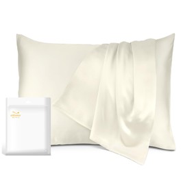 ottosvo Pillowcase Double-Sided Satin, 22 Momme, Envelope Type, Washable, Satin Pillow Cover, Breathable, Lustrous, Hair Beautiful, Skin-friendly, Reduces Friction, Dust Mites, Antibacterial,