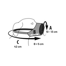 Neck Band Roller Black XXS Neck 27-42 cm / Nose 10-13 cm