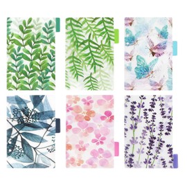 Plastic Binder Index Dividers, 6-Tab, Assorted Designs, Match for Standard A6 Size 6-Ring Planners