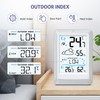 OQIMAX Indoor Outdoor Thermometer Digital Weather Station Temperature Hygrometer Indoor