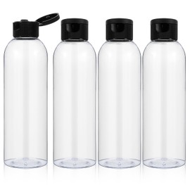 Ptwola Travel Bottles 200 ml Empty Dispenser Plastic Bottle Refillable Lotion Container with Flip Cap Travel Size Container for Shampoo, Conditioner, Lotion, Creams (2)