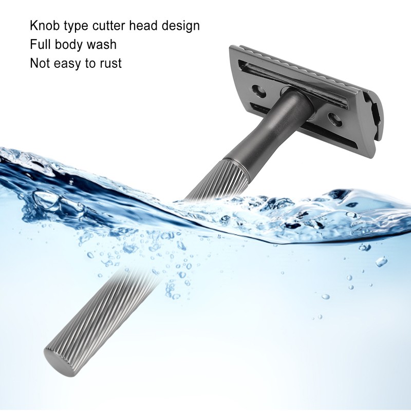 Zinc Alloy Safety Razor Men Portable Brass Handle Double Edge