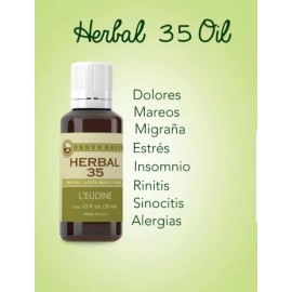 Leudine L'eudine Leudine HERBAL 35 W/35 Essential Oils, Headaches,Stress,Migraines