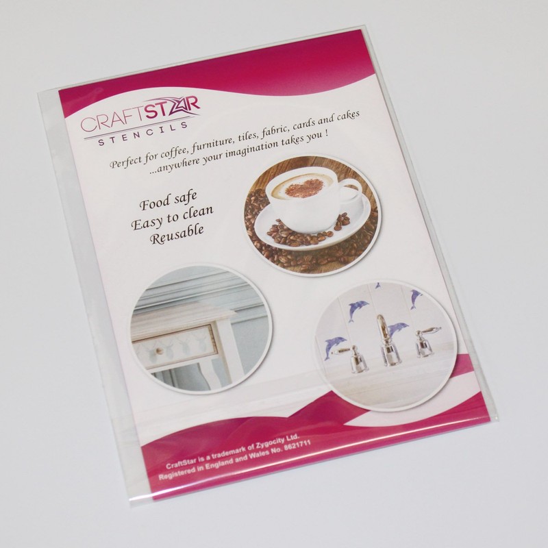 CraftStar Set of 3 Valentine Coffee Duster Stencils - Love