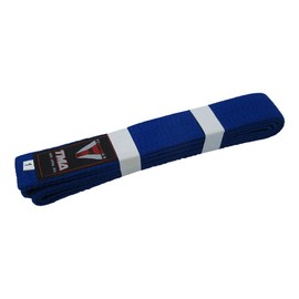 TMA Martial Arts Karate Taekwondo Solid Color 1.75'' Wide Double Wrap Student Rank Belt for Kids and Adult (Blue, 4)
