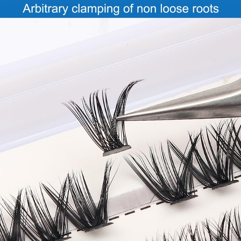 Bransfy False Eyelashes Clusters 280pcs DIY Eyelash Extension D Curl