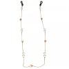 SA106 Womens Eyeglasses Neck Loop Gold Thread Chain Pearl Pendant