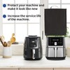 Black Air Fryer Cover for Kitchen Counter,Heavy Duty Heat-Resistant Dust