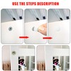 384 Pcs White PVC Screw Hole Stickers, 15mm, Indoor, Round,