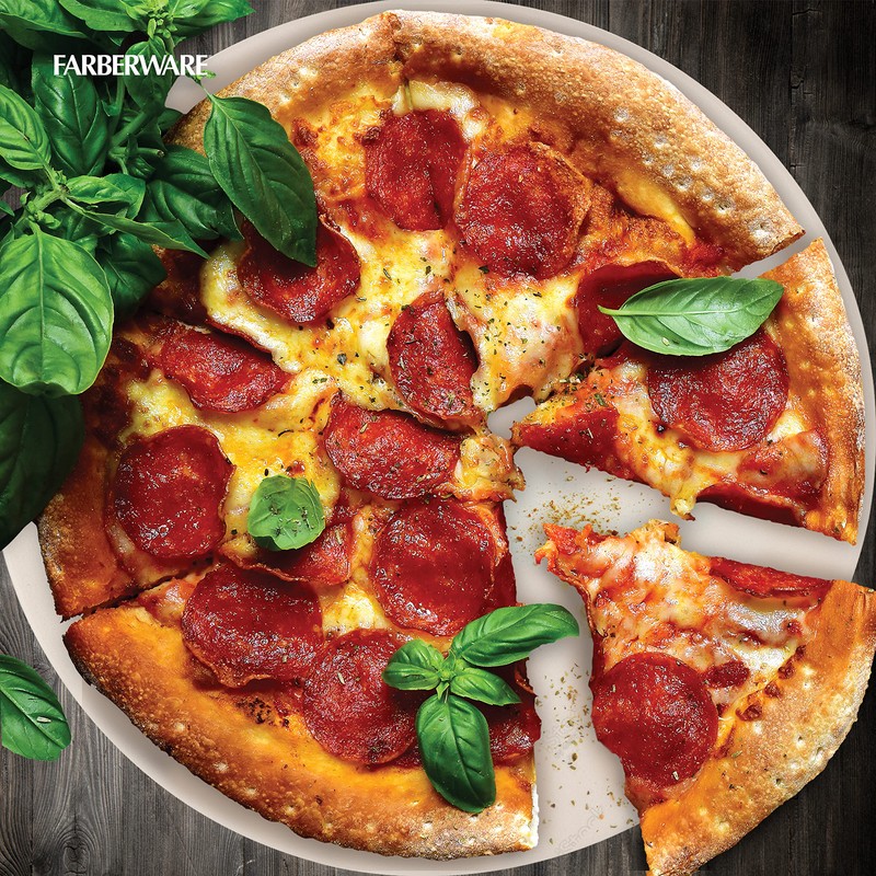 Farberware BBQ Round Pizza Stone, 10-Inch