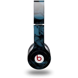 Skin Decal Wrap Works with Original Beats Solo HD Headphones Skulls Confetti Blue Skin Only (Headphones NOT Included)
