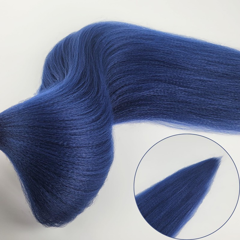 Dark Blue Braiding Hair Pre Stretched 6 Packs Synthetic ez
